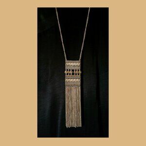 Cleopatra Antique Vintage Tassel Fringe Necklace